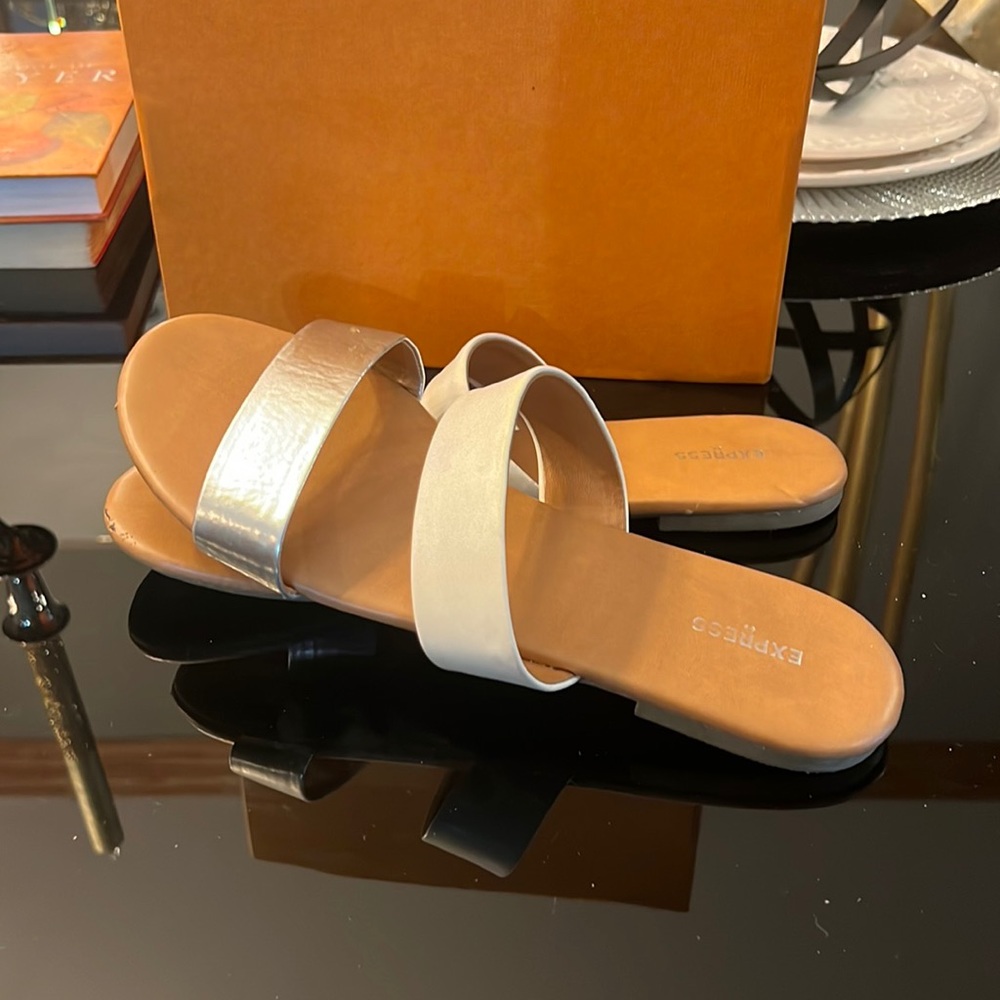 Silver and white from EXPRESS size 9